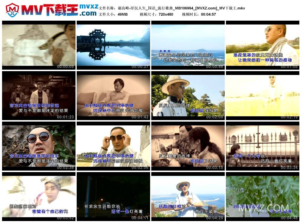 谢高峰-浮沉人生_国语_流行歌曲_MB106994